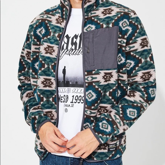 WeSC Aztec Fleece Jacket - Picture 2 of 16